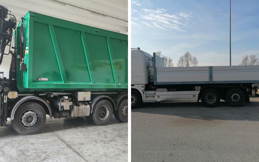 Eco Service nuovi camion con pianale e cassoni ADR